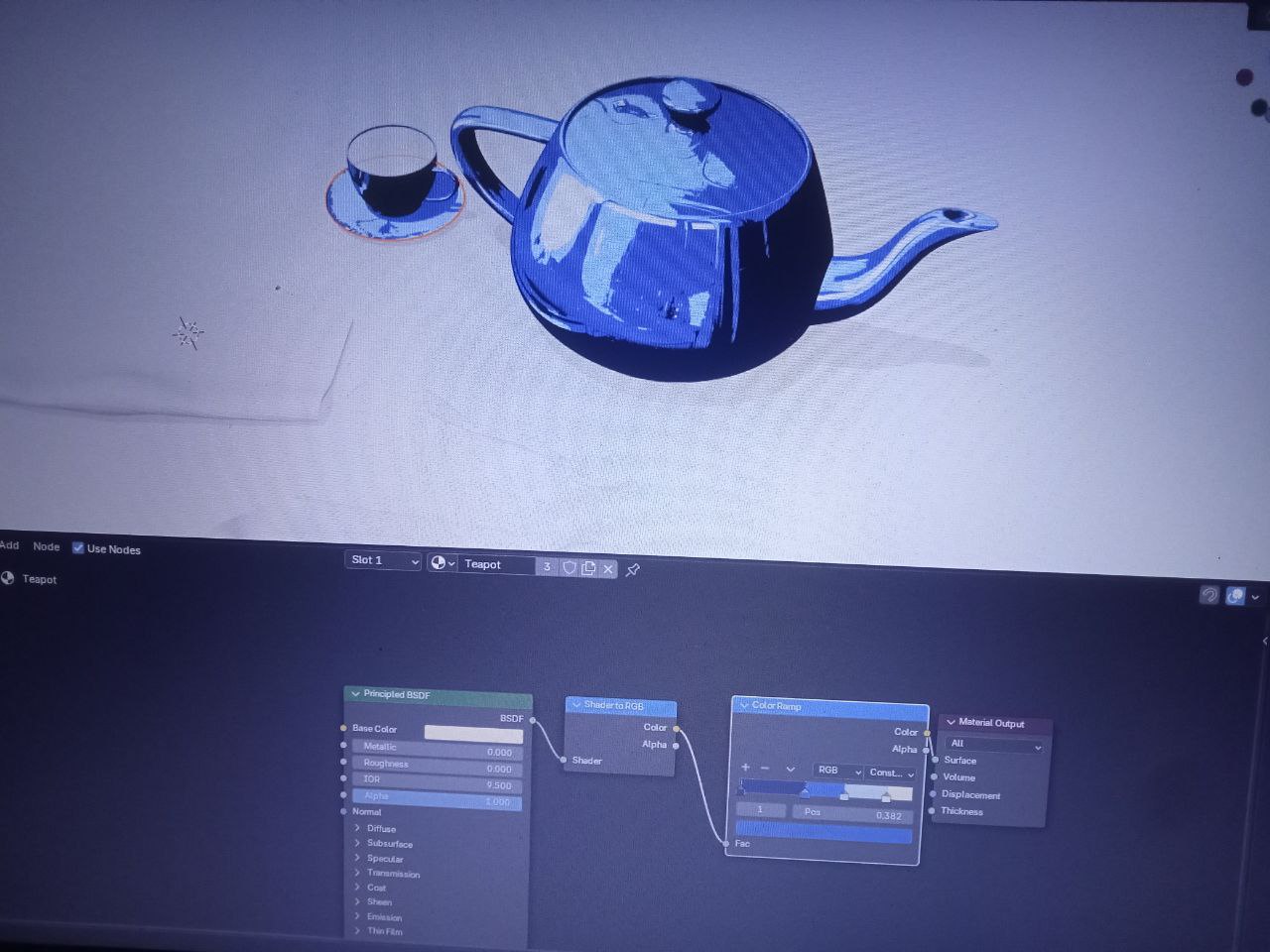 Cartoony tea cup render 3